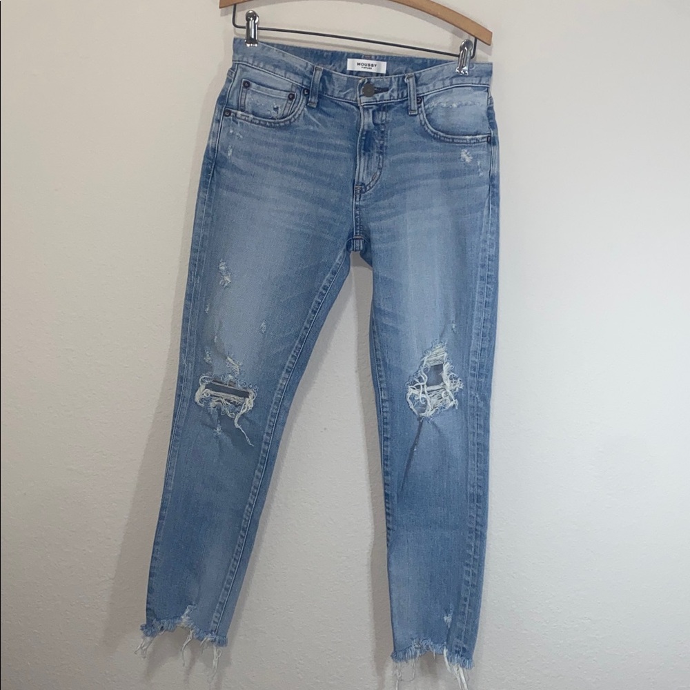🪼Moussy Vintage Altawoods Distressed Cropped Women’s Jeans! - Picture 6 of 14
